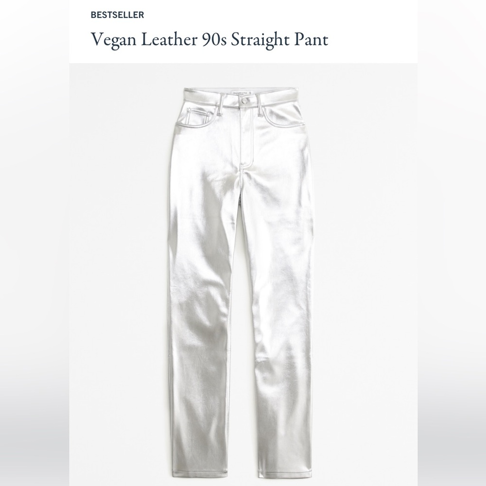Abercrombie & Fitch Vegan Leather 90s Relaxed Pant